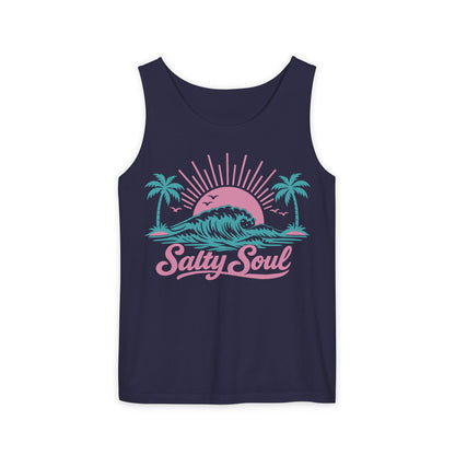 Salty Soul Beach Tank — Retro Surf Graphic Tank Top