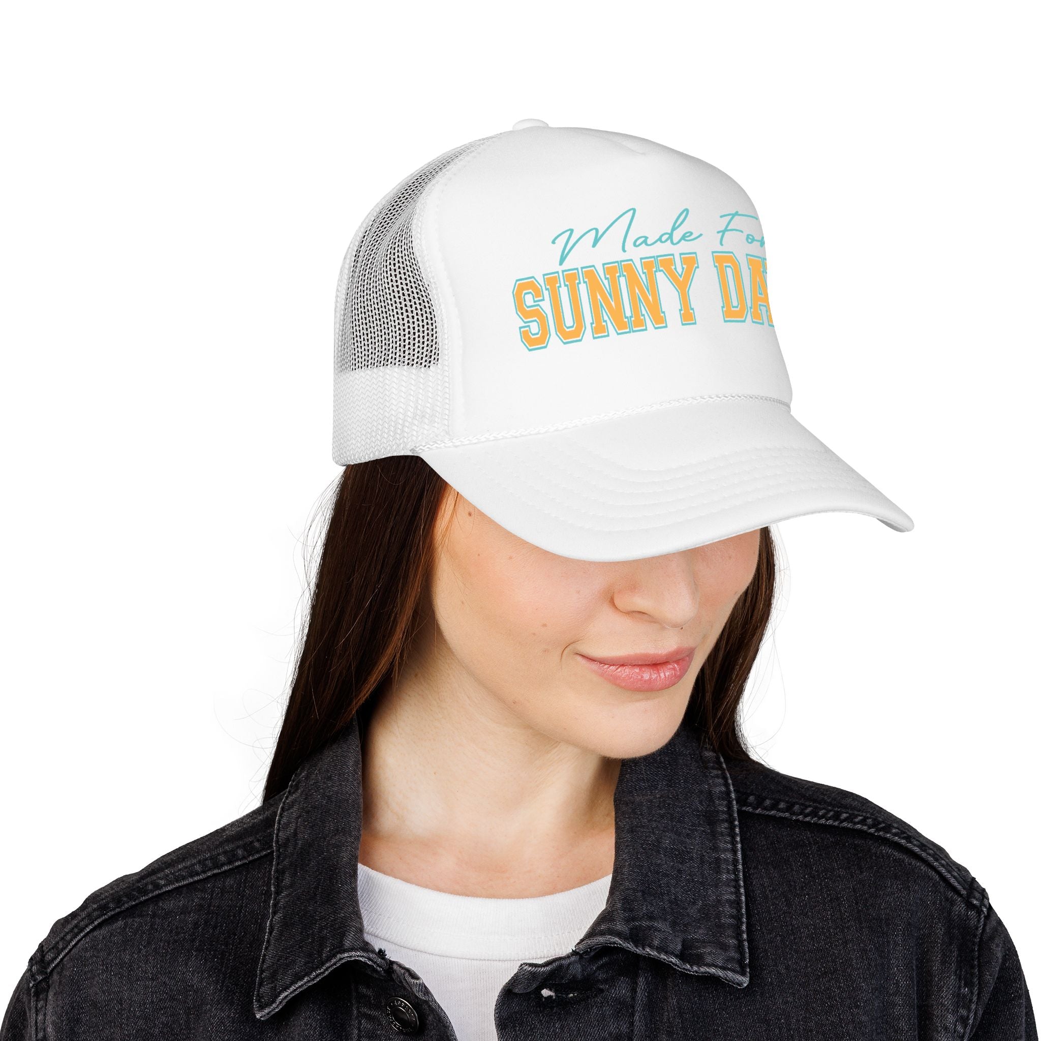 Trucker Hat - "Made For Sunny Days" Retro Beach Mesh Cap