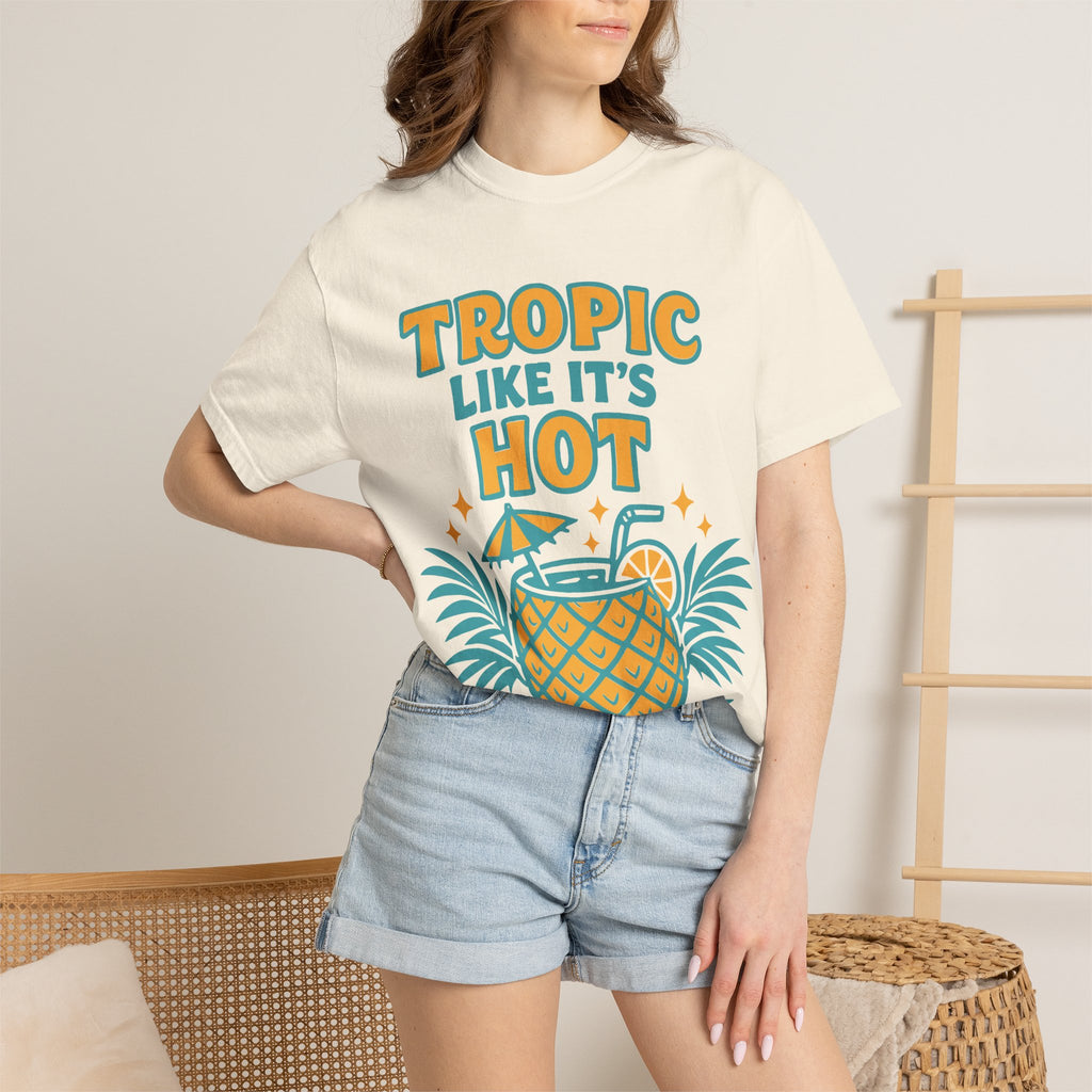 T-Shirt — "Tropic Like It's Hot" Pineapple Tropical Graphic Tee