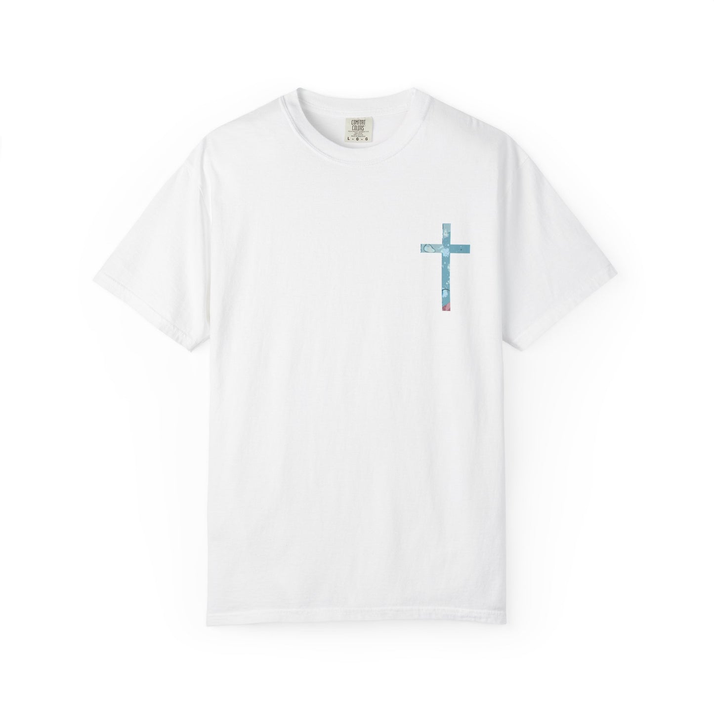 T-Shirt — 'When You Walk Through Deep Waters' Floral Sea Turtle Christian Tee