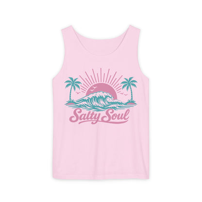 Salty Soul Beach Tank — Retro Surf Graphic Tank Top