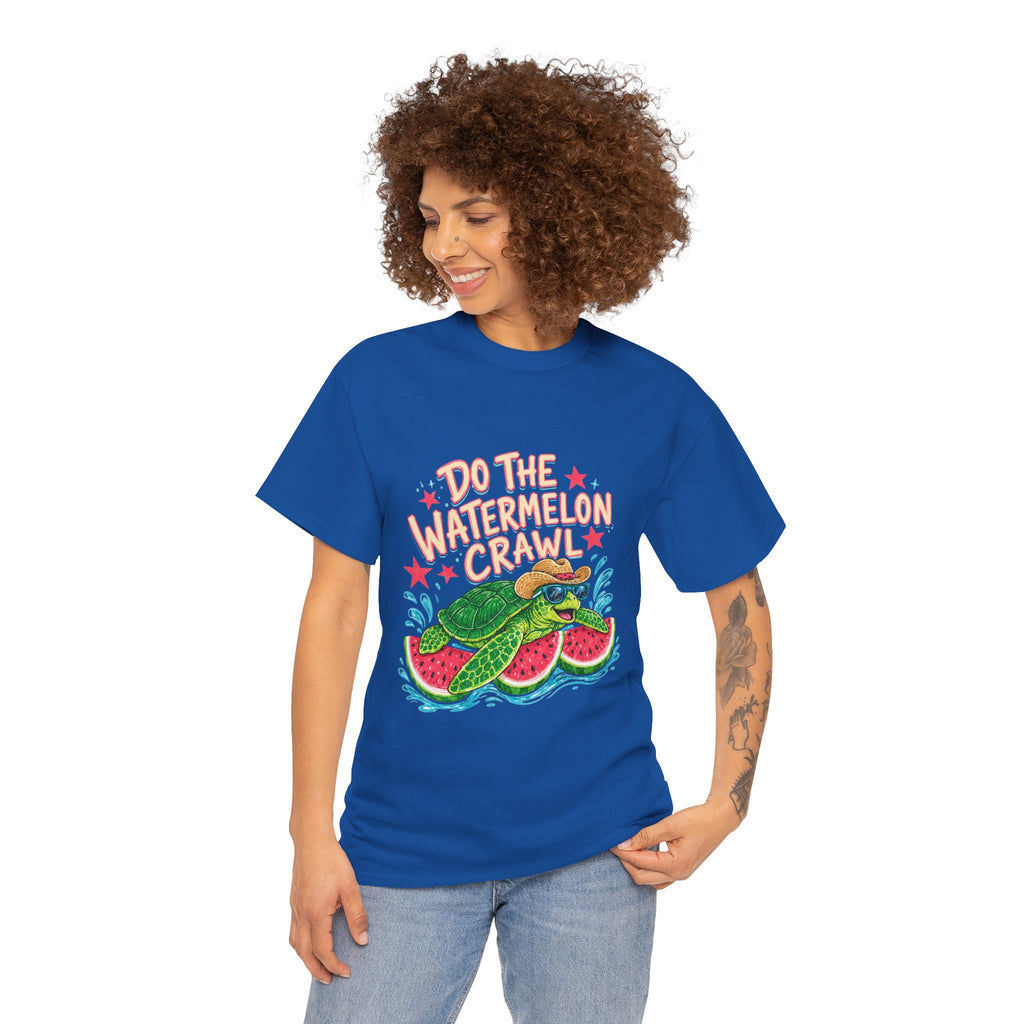 Do The Watermelon Crawl T‑Shirt — Retro Summer Turtle Graphic Tee