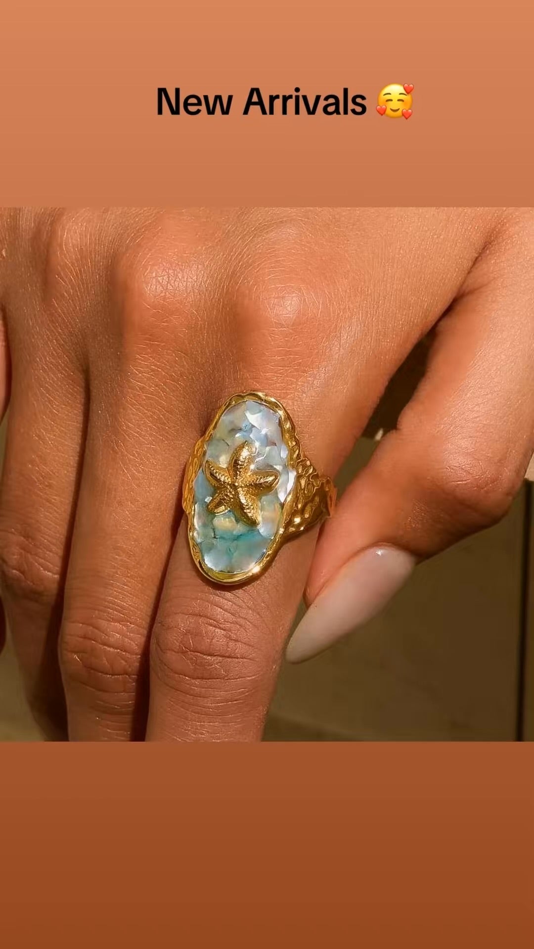Seaside Treasure Starfish Ring
