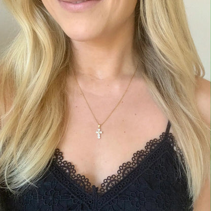 Crystal Cross Necklace